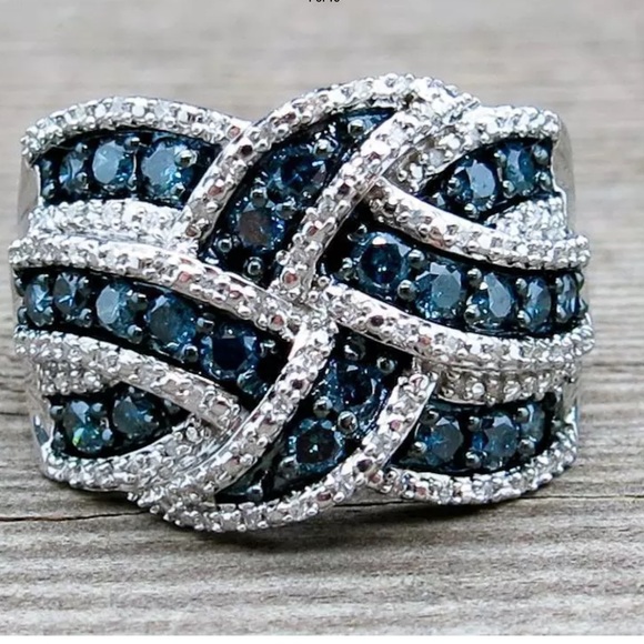 New beautiful sterling silver pave ring - Picture 2 of 5